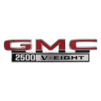 1968-1972 GMC Truck Front Fender Emblem, "GMC 2500 V-Eight", Sold as a Pair