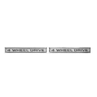 1968-1972 GMC Truck Front Fender Emblem, "GMC 4 Wheel Drive", Sold as a Pair