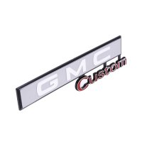 1969-1972 GMC Truck Glove Box Door Emblem, "GMC Custom", Sold as Each
