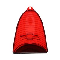 1955 Full-Size Chevrolet Red Tail Light Lens with Chrome Bowtie, Sold as a Pair