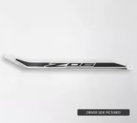 2020-2024 Corvette American Car Craft Carbon Fiber Door Sill with LED 'Corvette' Insert - Passeng...