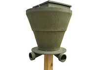 Banks Outdoors Feedbank 600 Gravity Deer Feeder – 600 lbs Capacity, UV Stabilized, Single Post De...