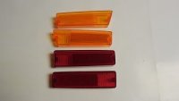 1970 Dodge Charger & Coronet Vans Auto Side Marker Reflector Lenses Red & Amber Set
