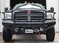 Fab Fours DR03-S1060-1 Black Steel Front Ranch Bumper For Ram 2500 Ram 3500