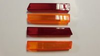 1970-1971 Dodge Dart Vans Auto Side Marker Reflector Lenses Set Red & Amber