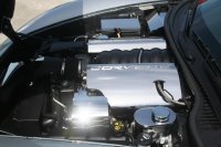 C6 Corvette Fuel Rail Covers Polished with "CORVETTE" script