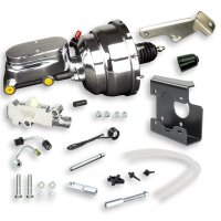 1967-1972 GM C/K Truck The Right Stuff 8" Chrome Brake Booster Master Combination Kit Disc/Disc
