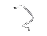 1969 Pontiac Firebird Power Steering Cooler Line with Bracket by The Right Stuff Stainless Steel