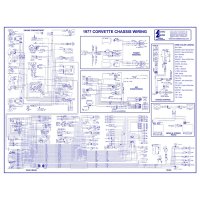 1977 C3 Corvette Fully-Laminated Wiring Diagram 26"x20" by Lectric Limited