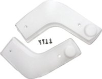 1970-76 A-Body & 1973-74 Mopar E-Body Bench Seat Hinge Covers - Pair White