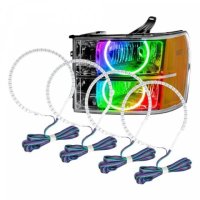 For GMC Sierra 2007-2013 ColorSHIFT Halo Kit (Round Ring Design) Oracle