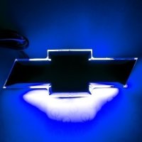 Illuminated Bowtie - Fog Lightsat Black Center - Dual Intensity - Blue Oracle