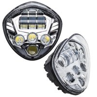 Victory Motorcycle Replacement LED Headlight - Chrome Oracle