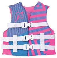 Airhead Youth Girls Trend Vest Hot Pink/Sky Blue Type III Life Jacket
