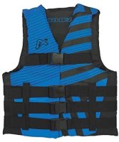 Airhead Trend Life Vest Men’s L/XL Black/Sky Blue U.S. Coast Guard Approved