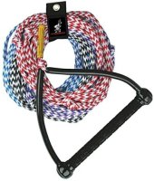 AIRHEAD 75-Foot 4-Section Water Ski Tow Rope with Comfortable Grip and Rope Keeper