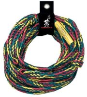 Airhead 4-Rider Tube Tow Rope 60ft with Rope Keeper - Heavy-Duty 16 Strand Design