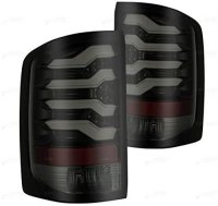 2014-2018 Sierra 1500/2500/3500HD AlphaRex Pro-Series LED Tail Lights Jet Black