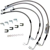 2011-2018 Jeep JK Wrangler Crown Automotive Stainless Steel Brake Hose Kit for Up to 6" Lift