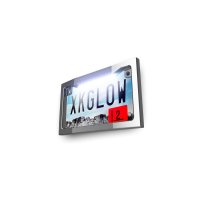 XK Glow Lighted License Plate Frame with White LED - Chrome Finish