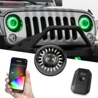 2020-2023 Jeep 7" RGB LED Headlight Kit by XK Glow with Bluetooth App Control