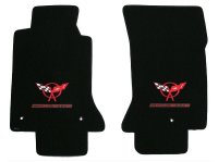 C5 Corvette Lloyd Classic Loop Front Floor Mats with Red Emblem