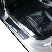 C6 Corvette Stainless Steel Door Sill Plates Protector
