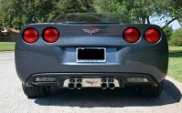 C6 2005-2013 Corvette Exhaust Filler Panel w/C6 Flags Emblem