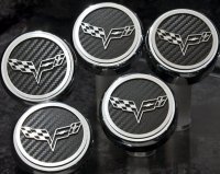 C6 2005-2013 Corvette Engine Caps - Carbon Fiber w/Logos