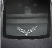 C7 2014-2018 Corvette Rear Security Cargo Shade w/ C7 Logo