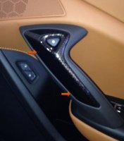 C7 2014-2018 Corvette Hydrocarbon Passenger Door Handle Bezel