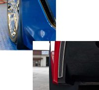 2014-2019 C7 Corvette Carbon Fiber Wrap Splash Guards 4pc Kit