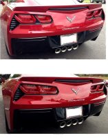 C7 Corvette Taillight Bezels Bar Insert - Painted
