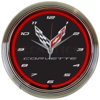 C8 Corvette 15" Neon Wall Clock