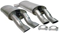 Mufflers Aluminized W/Tips (1984 Replacement) For 1985-1990 Corvette