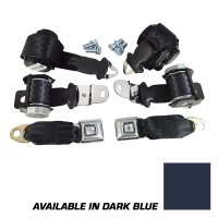 1972-1973 C3 Corvette Seat Belts Lap & Shoulder - Dark Blue