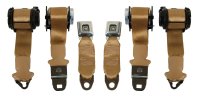 1974-1975 C3 Corvette CA Tan Lap And Shoulder Conv Seat Belts