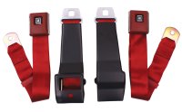 Seat Belts- OE Retractable Lap - Red For 1968 Corvette