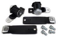 Seat Belts- Retractable Lap - Black For 1972-1977 Corvette