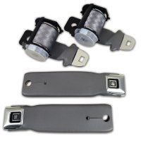 Seat Belts- Retractable Lap - Silver For 1972-1977 Corvette