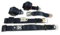 Seat Belts- Lap & Shoulder - Black For 1969 Corvette