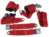 Seat Belts- Lap & Shoulder - Red For 1969 Corvette