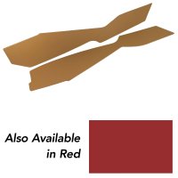 Leather Console Side Panels Red 1981 Late For 1981 Corvette