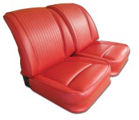 Vinyl Seat Covers- Red For 1962 Corvette