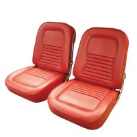 Vinyl Seat Covers- Red For 1967 Corvette