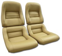 Mounted Leather Seat Covers Camel 100%-Leather 2" Bolster For 81-82 Corvette
