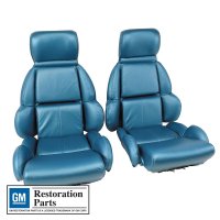 Leather Seat Covers- Blue Sport For 1989 Corvette