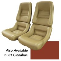 Mounted Leather Seat Covers Cinnabar Lthr/Vnyl Original 4" Blstr For 81 Corvette