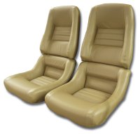 420158 Leather Seat Covers mel Leather/Vinyl Original 4" Bols For 81-82 Corvette