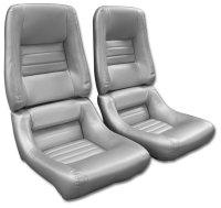 Mounted Leathr Seat Covers Silver Pace Lthr/Vnyl Original 4"Blstr For 78 Corvette
